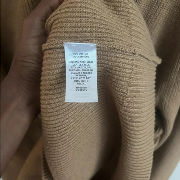 Nordstrom Mens Shop 1/4 Zip Sweater XXL Tan Ribbed Knit Minimalist Heavyweight - Picture 2 of 6